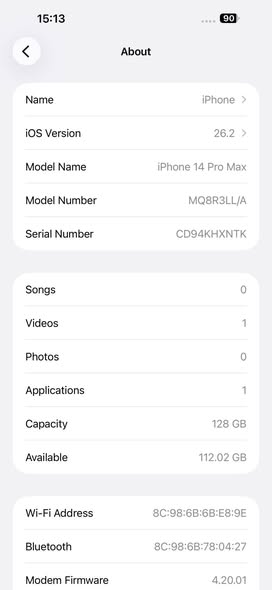 Iphone 14 pro max 128 gb physical dual sim65084857038978111