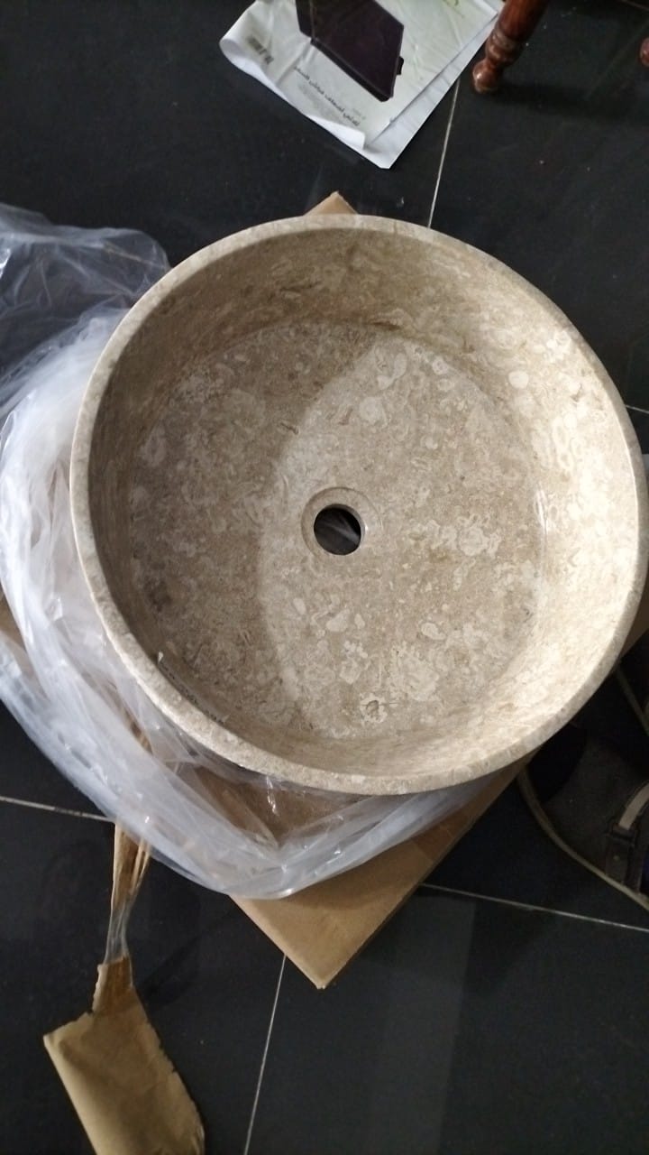 Luxury Natural Marble Above-Counter Wash Basin – Brand New